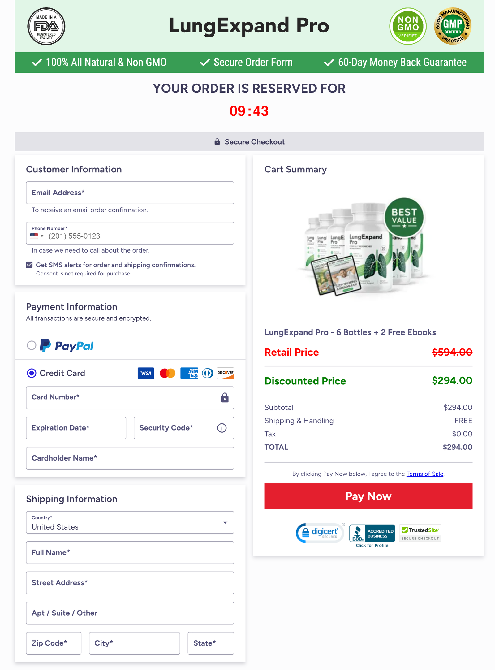 LungExpand Pro Official Website Secure Order Page